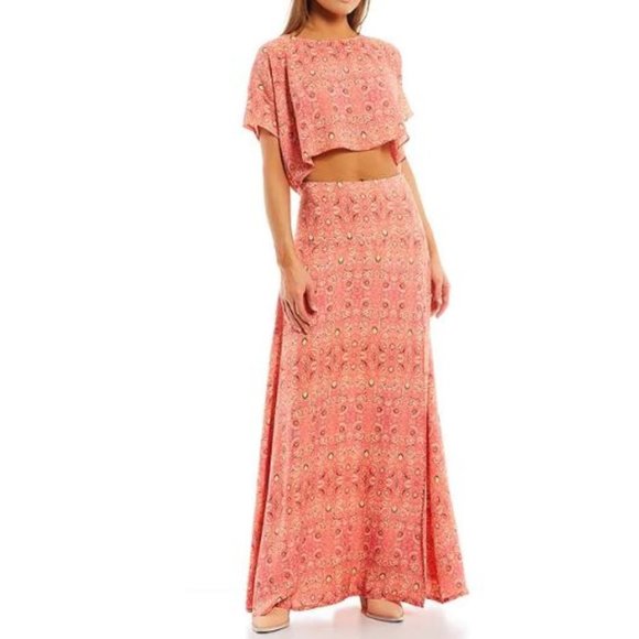Free People Dresses & Skirts - Free People "Marion" Paisley Print Two Piece Maxi Dress Set NWT - Size 4
